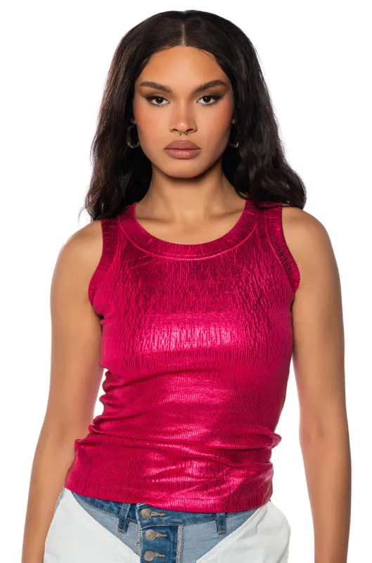MELTED METALS LOUNGE TANK sold by AKIRA