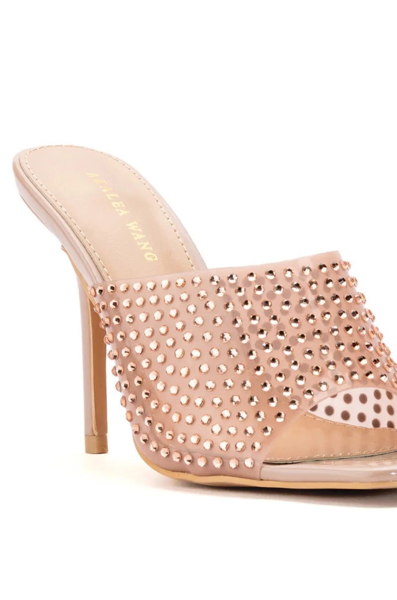 AZALEA WANG JODIE EMBELLISHED NUDE MULE sold by AKIRA product image thumbnail 5
