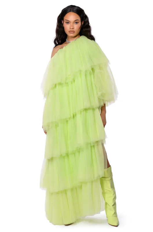 MIA ASYMMETRICAL LAYERED MAXI DRESS sold by AKIRA