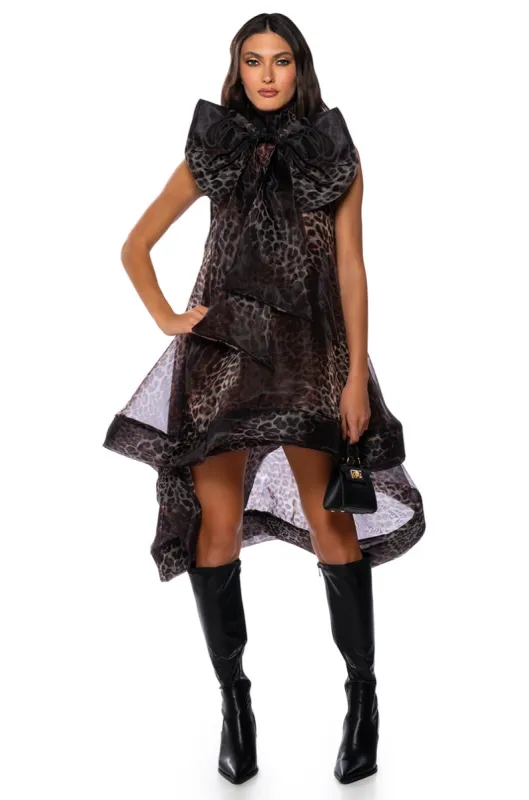 THE CATS MEOW PRINTED BOW MINI DRESS sold by AKIRA