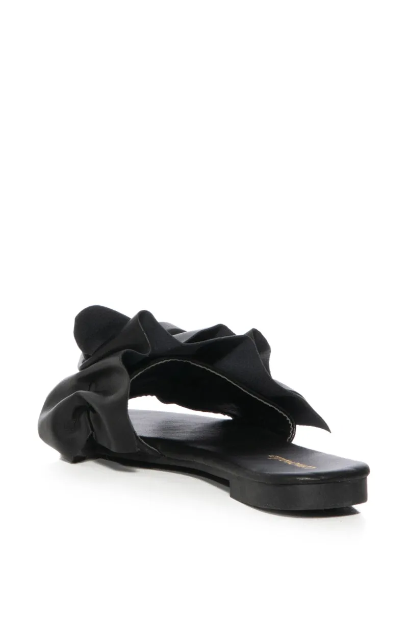 JILL FLAT PU SANDAL IN BLACK sold by AKIRA product image thumbnail 5