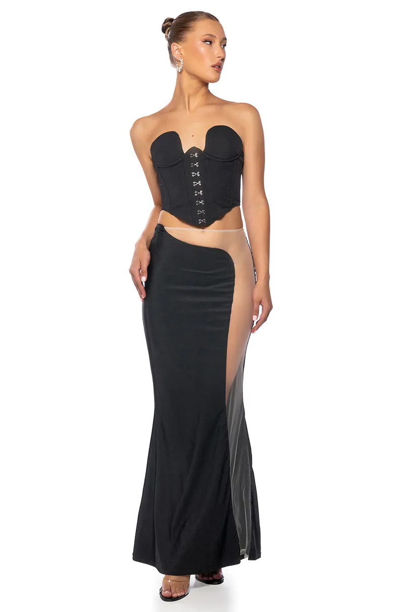 DEFINE THE CURVES MAXI SKIRT sold by AKIRA product image thumbnail 3