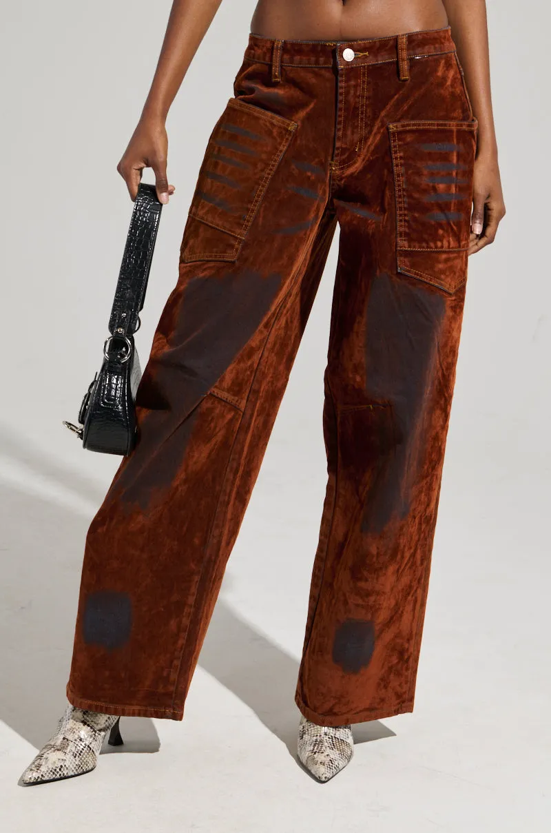 VALERIE VELVET EFFECT WIDE LEG PANT sold by AKIRA product image thumbnail 2