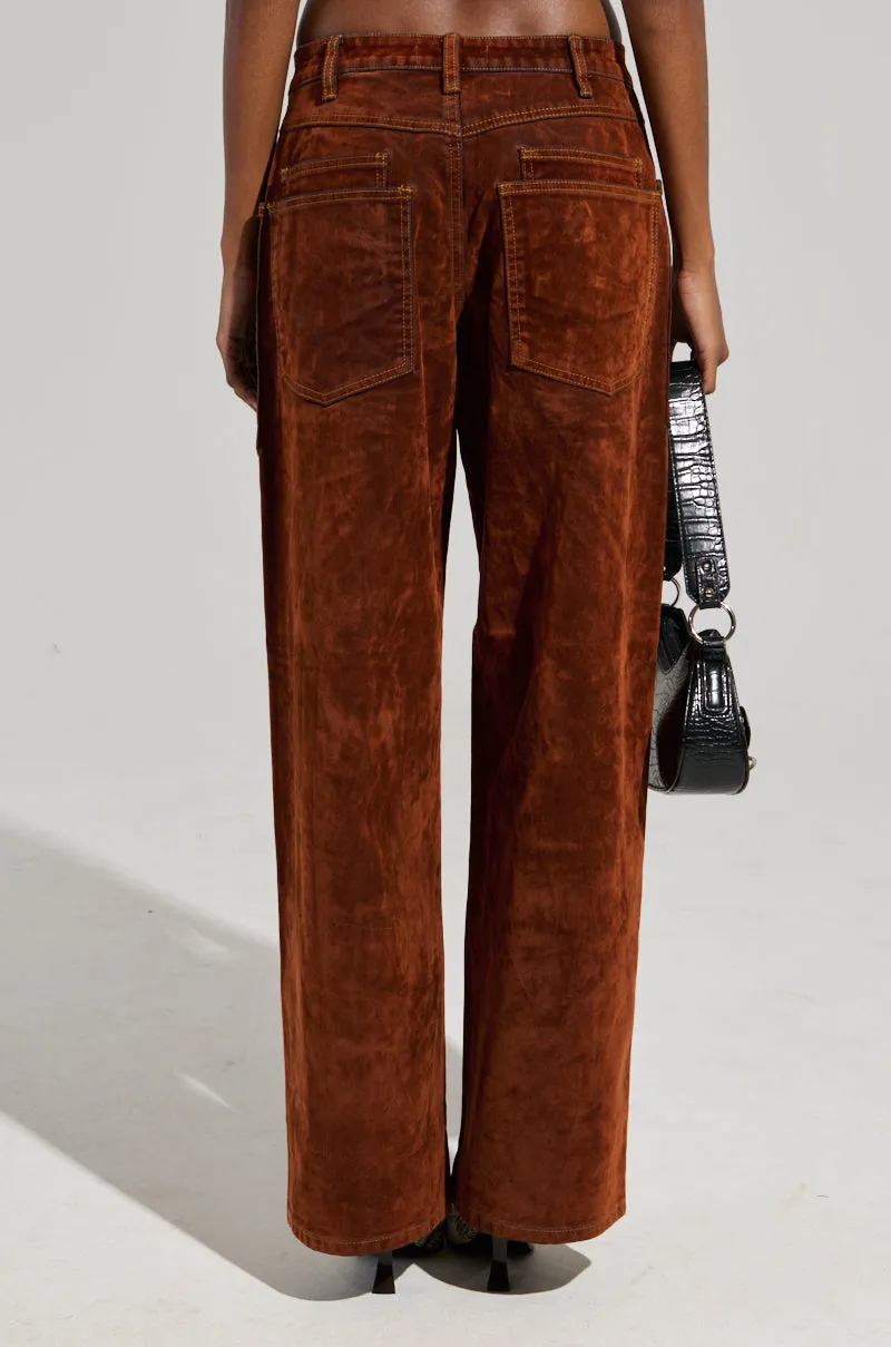 VALERIE VELVET EFFECT WIDE LEG PANT sold by AKIRA product image thumbnail 4