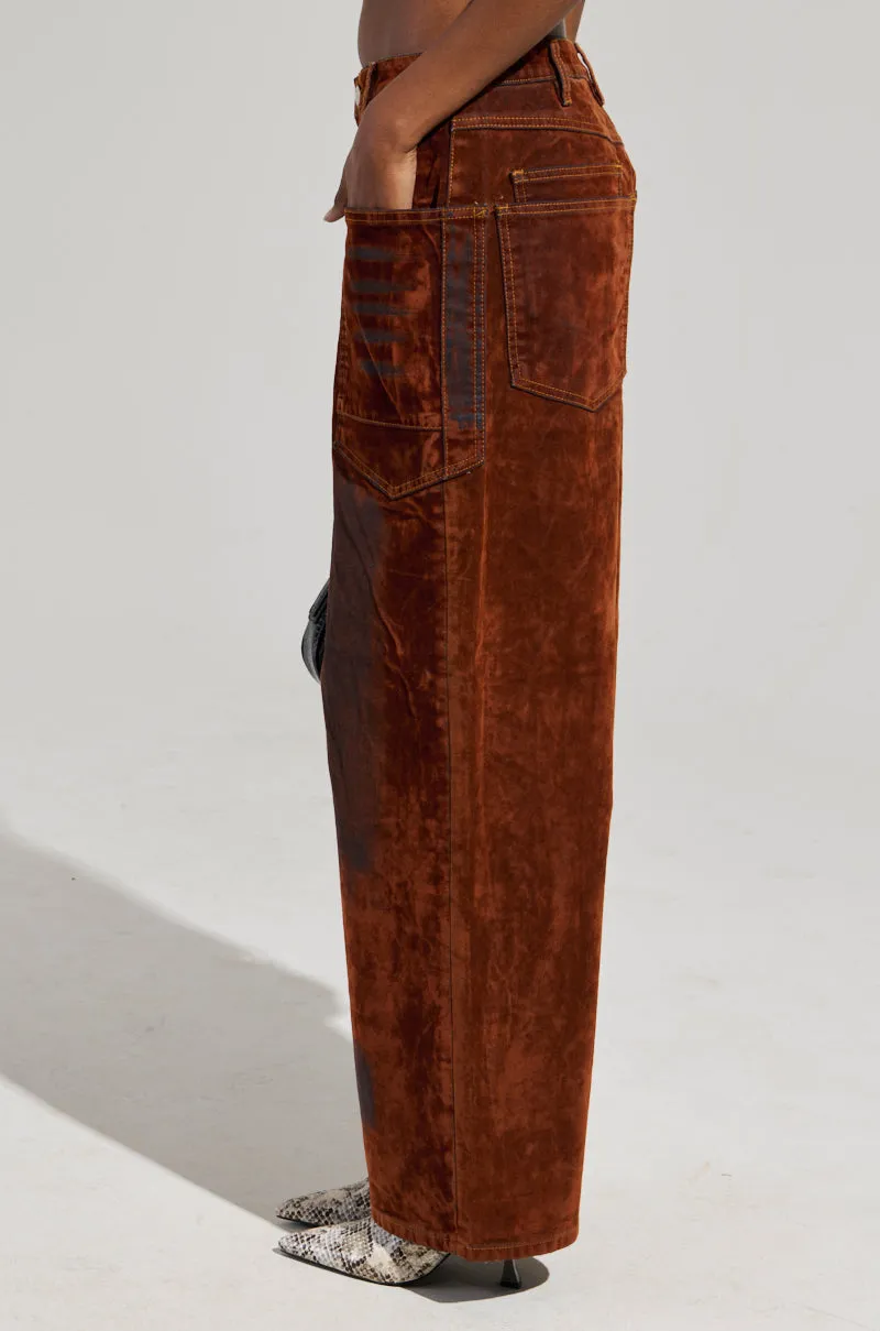 VALERIE VELVET EFFECT WIDE LEG PANT sold by AKIRA product image thumbnail 3