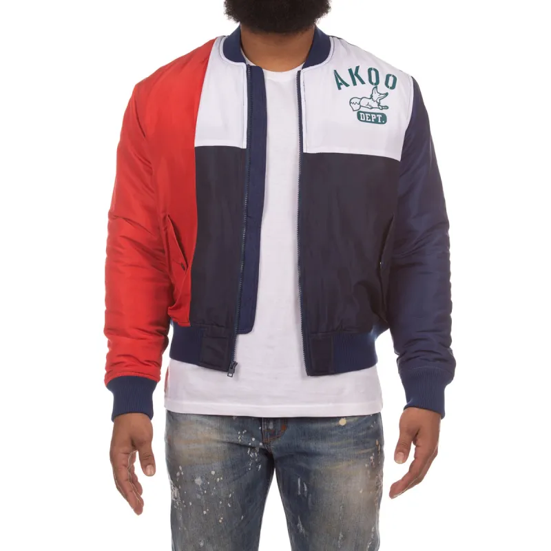 Akoo Mens Flight Bomber Jacket (Blue Depths) sold by Akoo