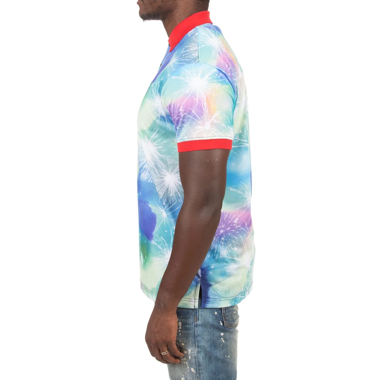 Akoo Mens Festive SS Polo (Bleach White) sold by Akoo product image thumbnail 4