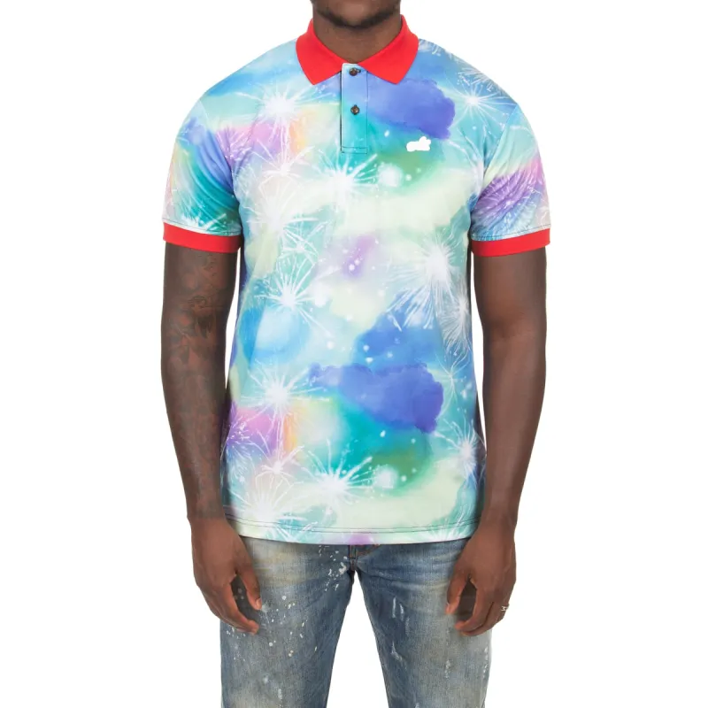 Akoo Mens Festive SS Polo (Bleach White) sold by Akoo