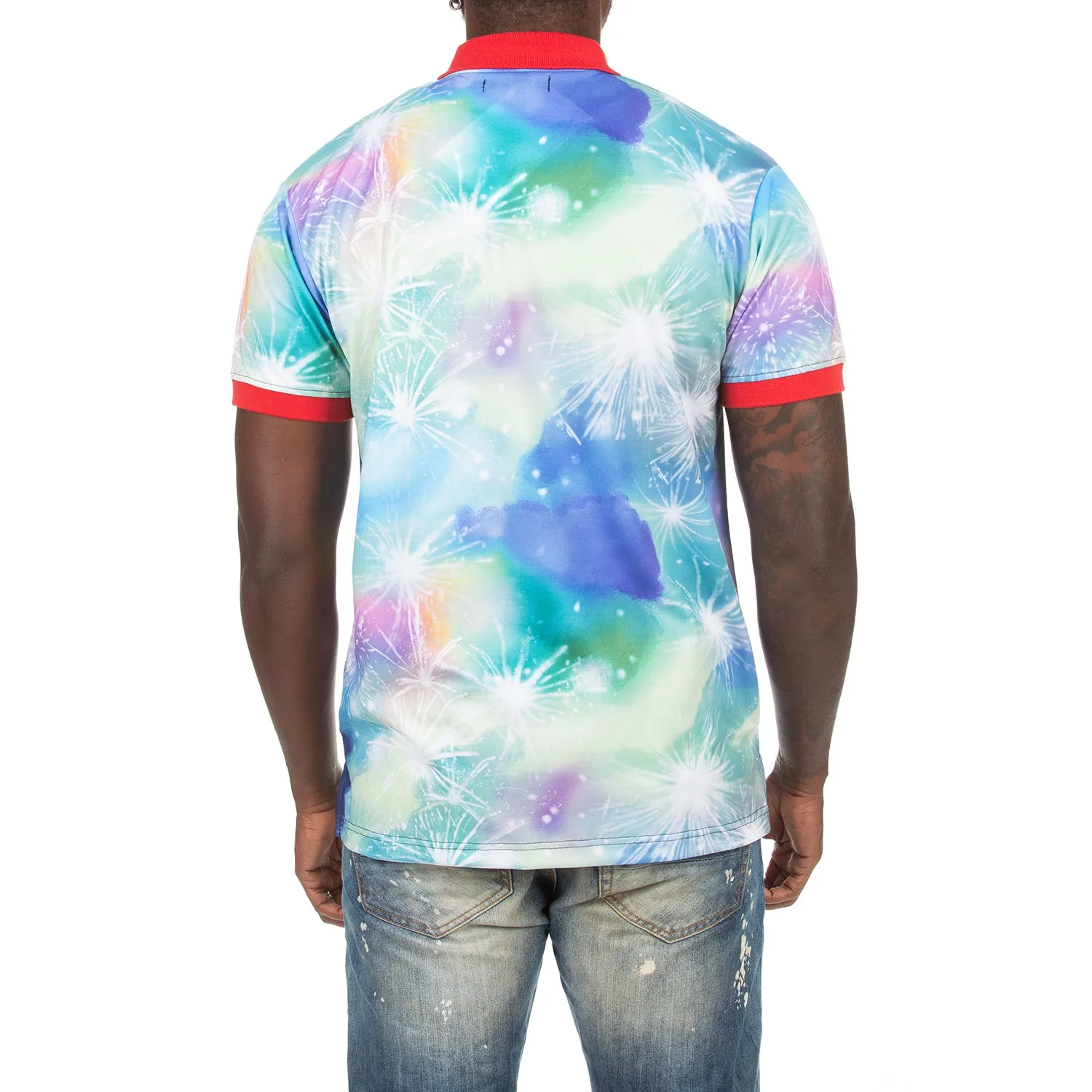 Akoo Mens Festive SS Polo (Bleach White) sold by Akoo product image thumbnail 2