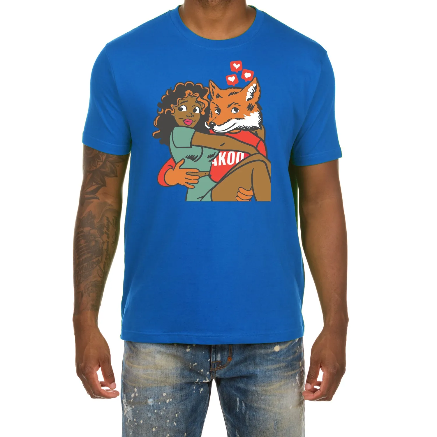 Akoo Mens Real Love SS Tee (Palace Blue) sold by Akoo