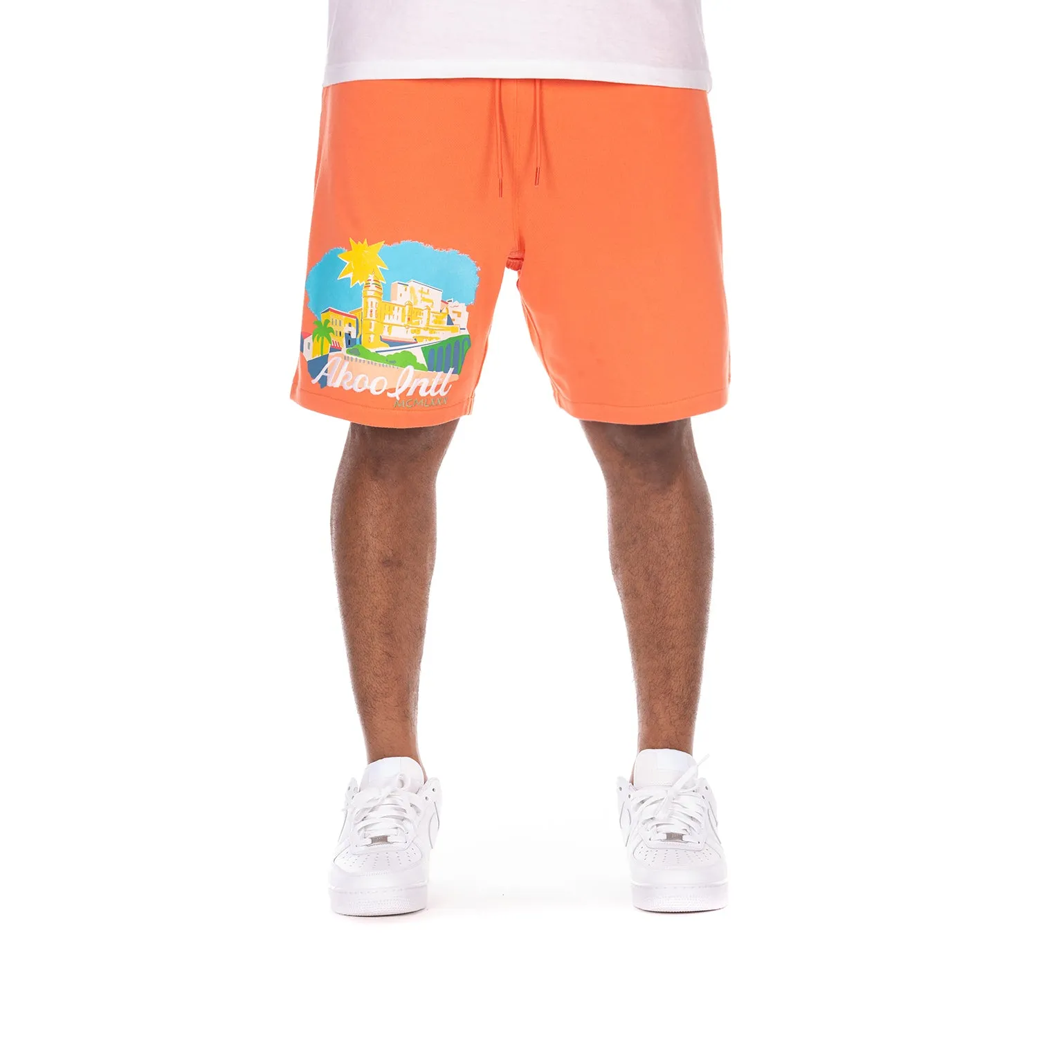 Akoo Mens Locate Short (Living Coral) sold by Akoo