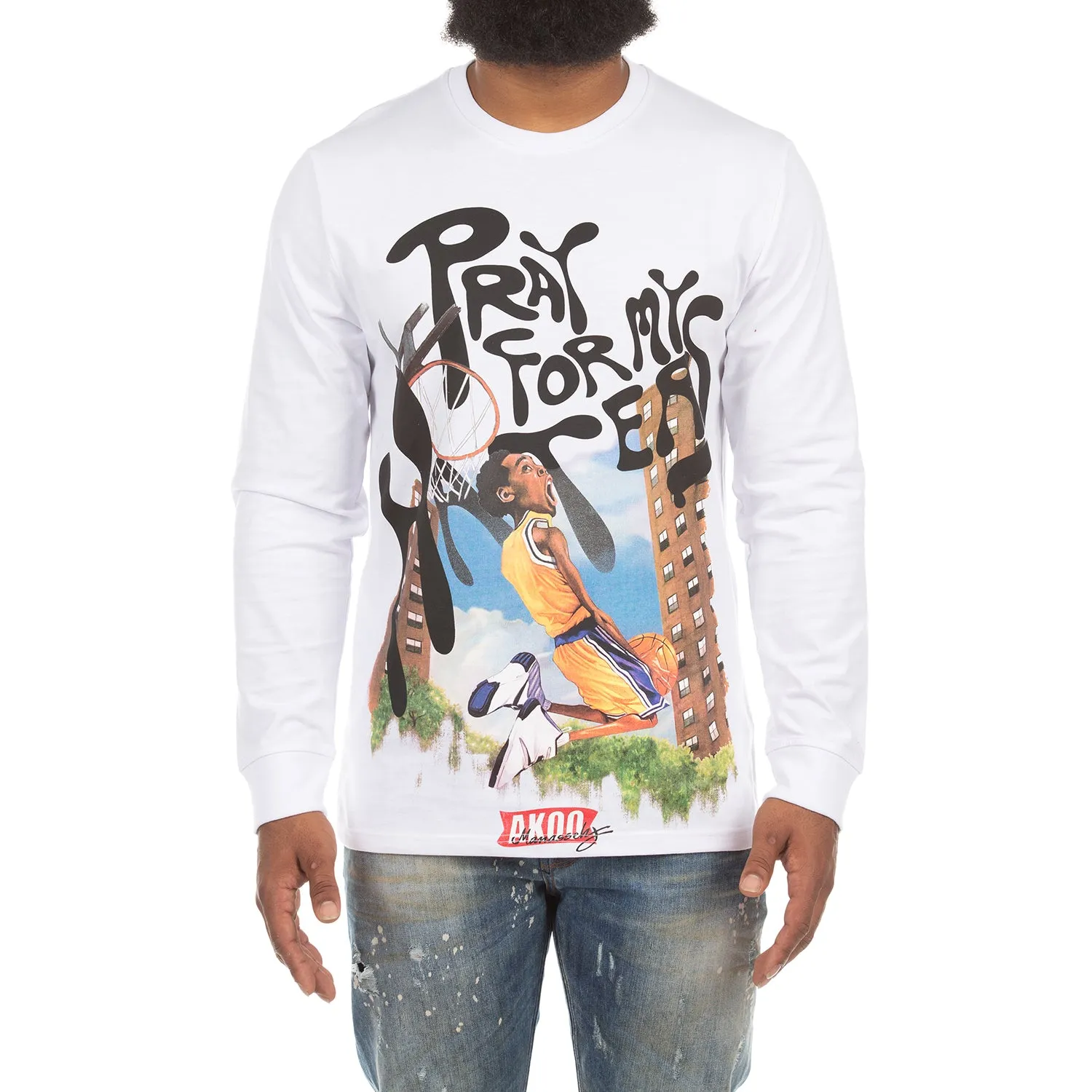 Akoo Mens Haters LS Tee (White) sold by Akoo