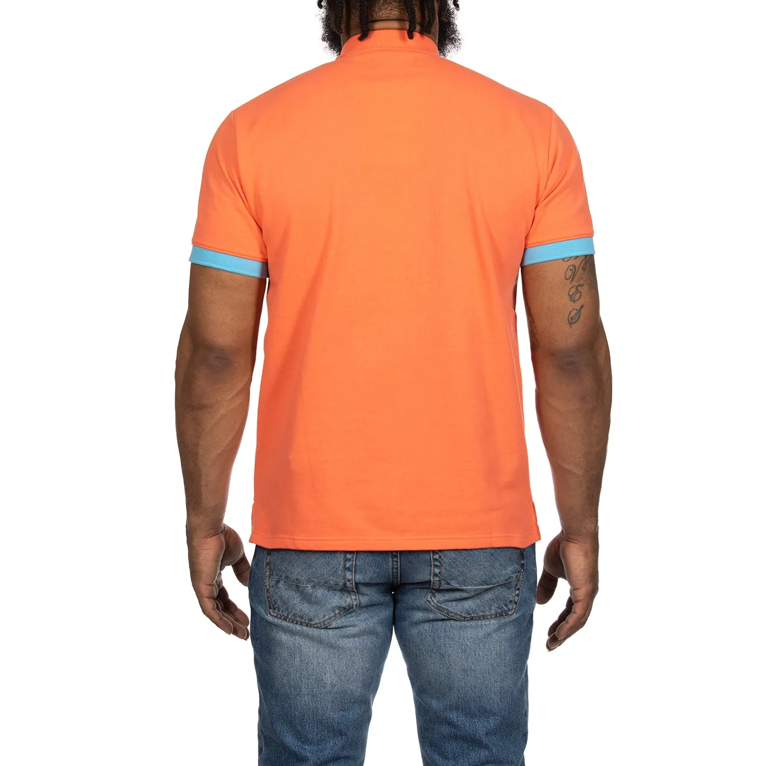 Akoo Mens Clique SS Polo (Living Coral) sold by Akoo product image thumbnail 2