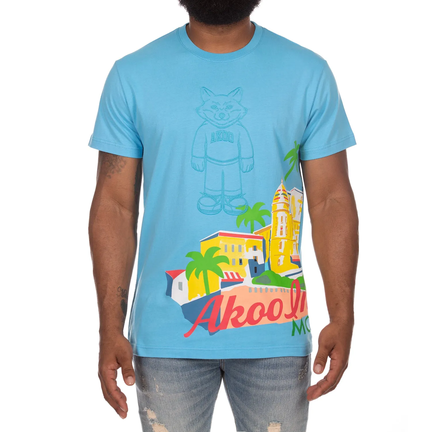 Akoo Mens Paradiso SS Knit (Blue Grotto) sold by Akoo