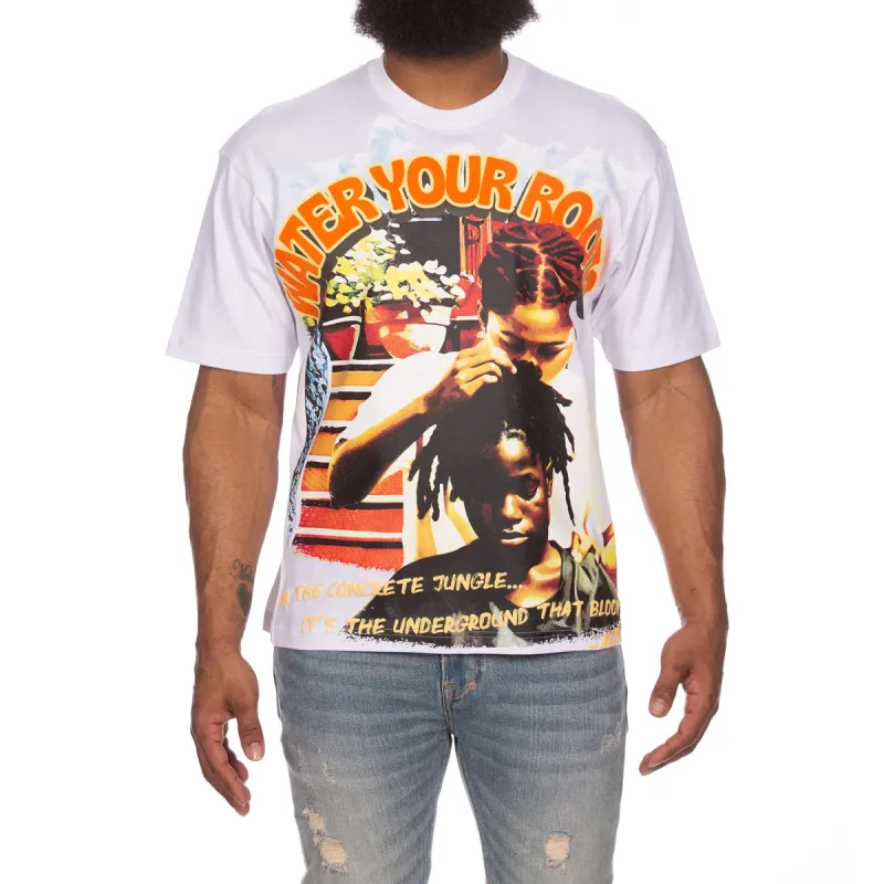 Akoo Mens Water Your Roots SS Knit (White) sold by Akoo