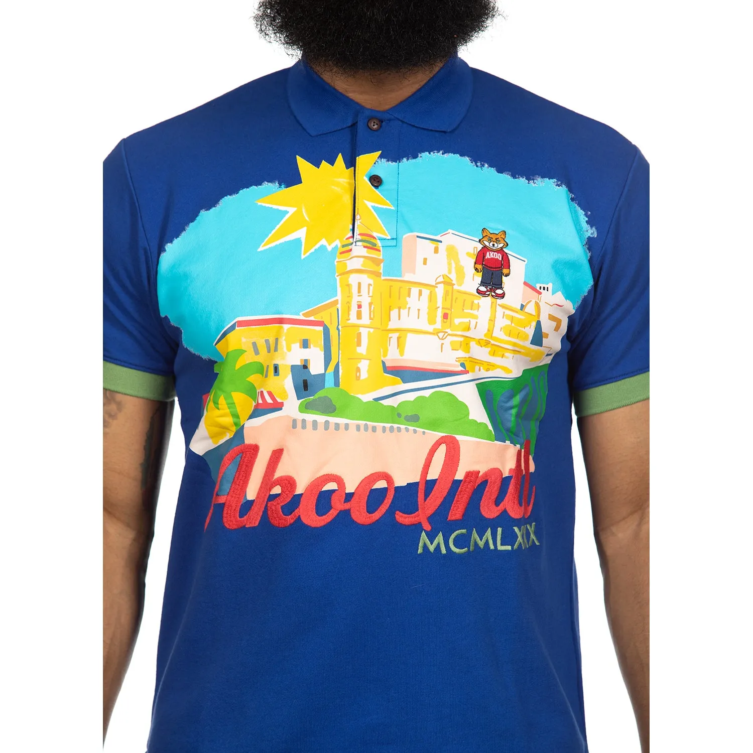 Akoo Mens Clique SS Polo (Surf The Web) sold by Akoo product image thumbnail 3