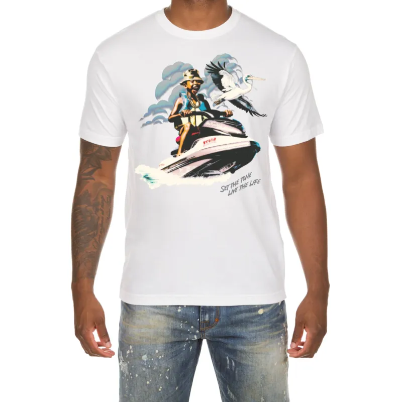 Akoo Mens Jet Ski SS Tee (White) sold by Akoo