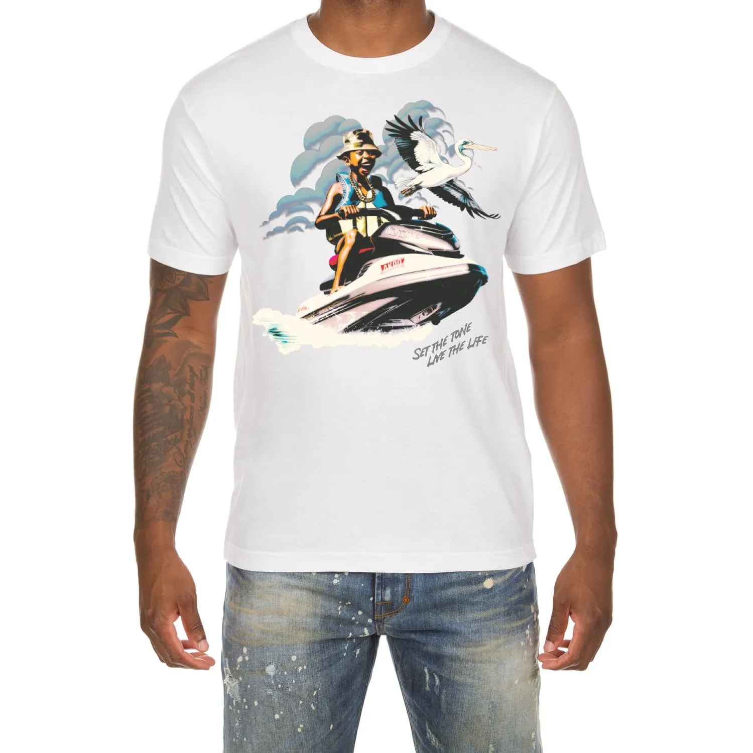 Akoo Mens Jet Ski SS Tee (White) sold by Akoo
