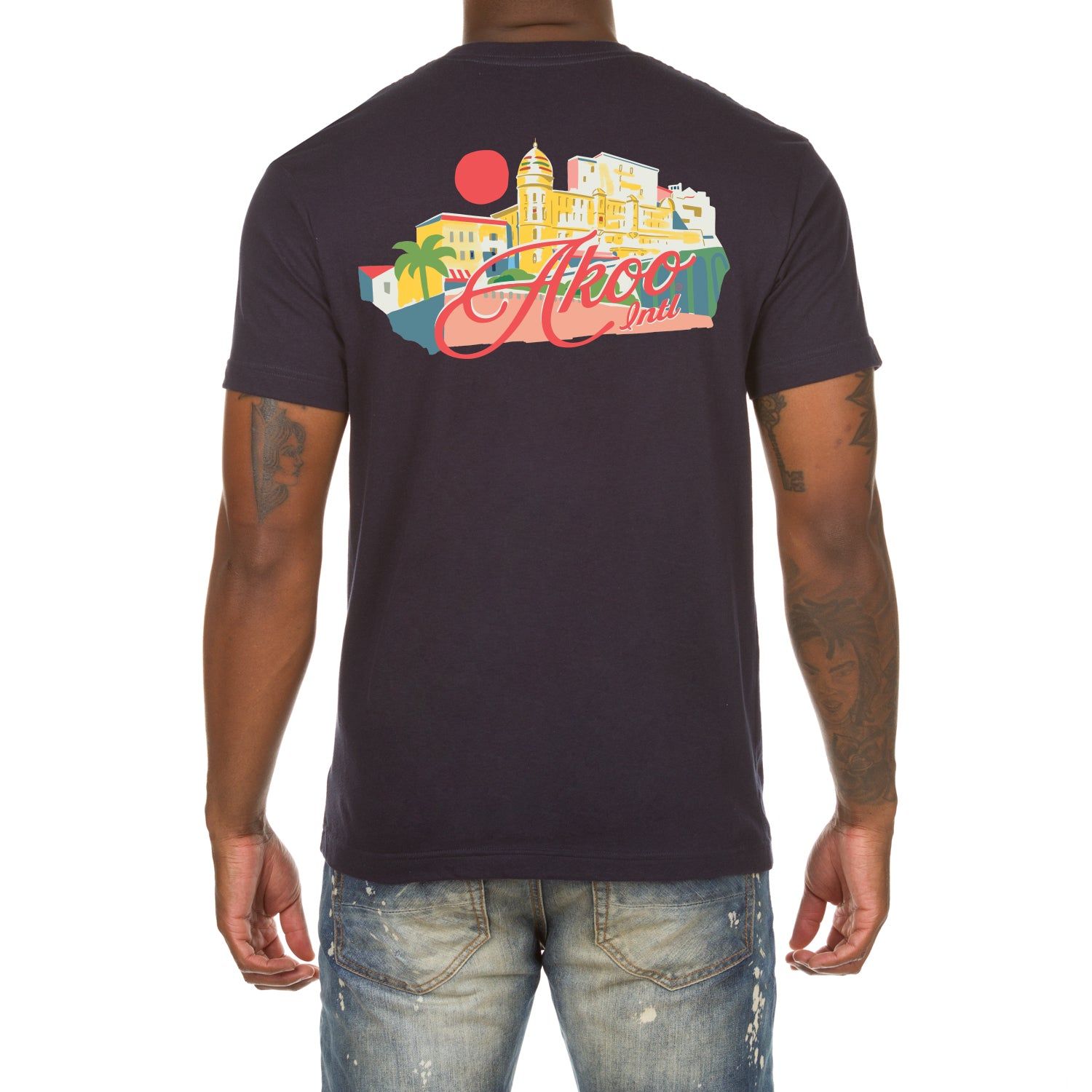 Akoo Mens Barrio SS Tee (Navy Blazer) sold by Akoo product image thumbnail 2