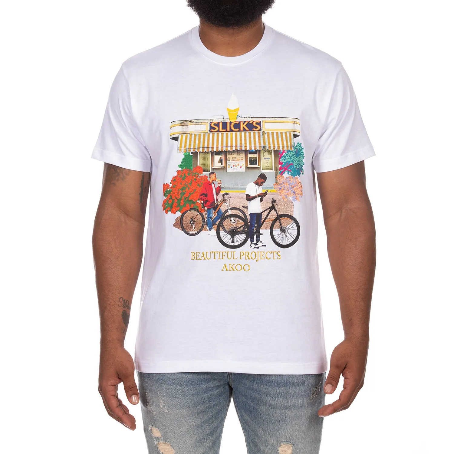 Akoo Mens Parlor SS Knit (White) sold by Akoo