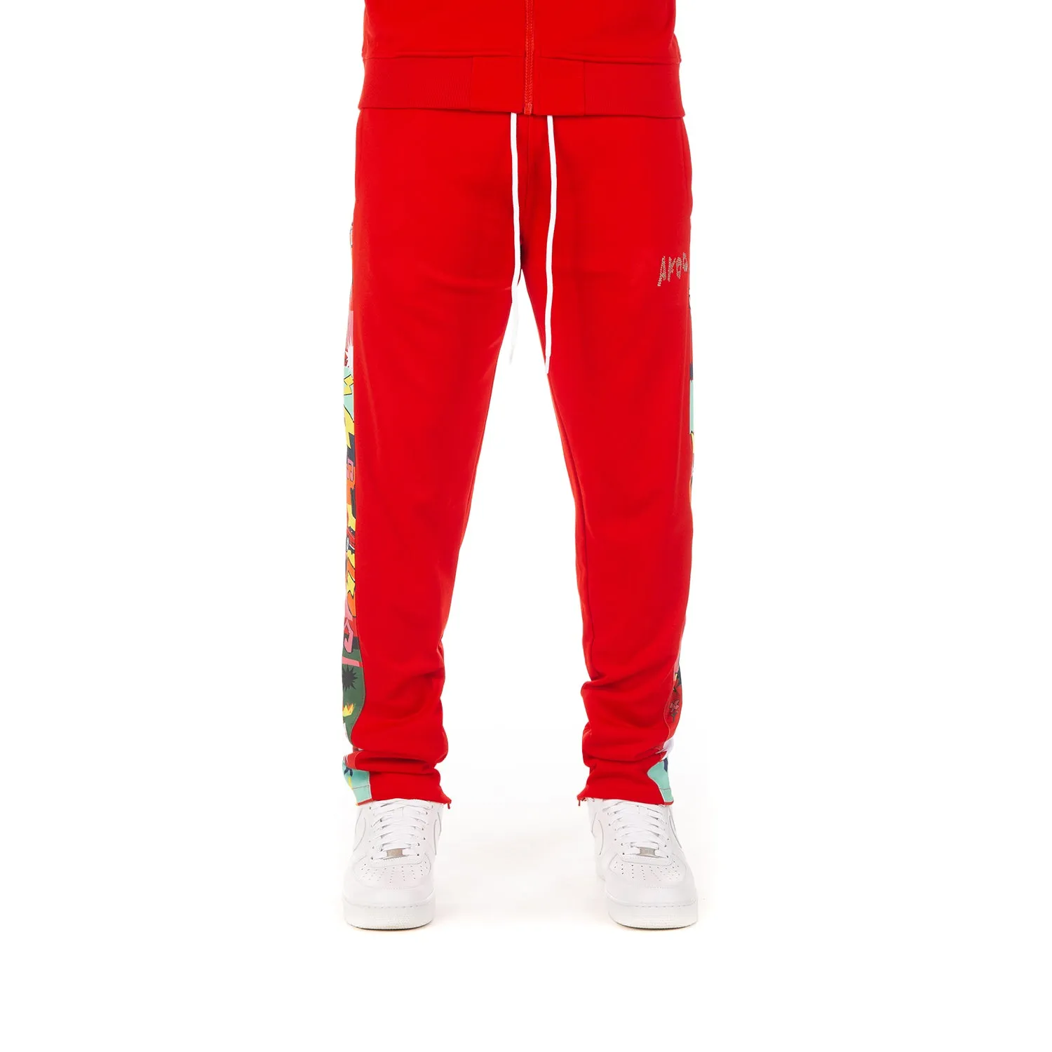 Akoo Mens Abstract Track Pant (Racing Red) sold by Akoo