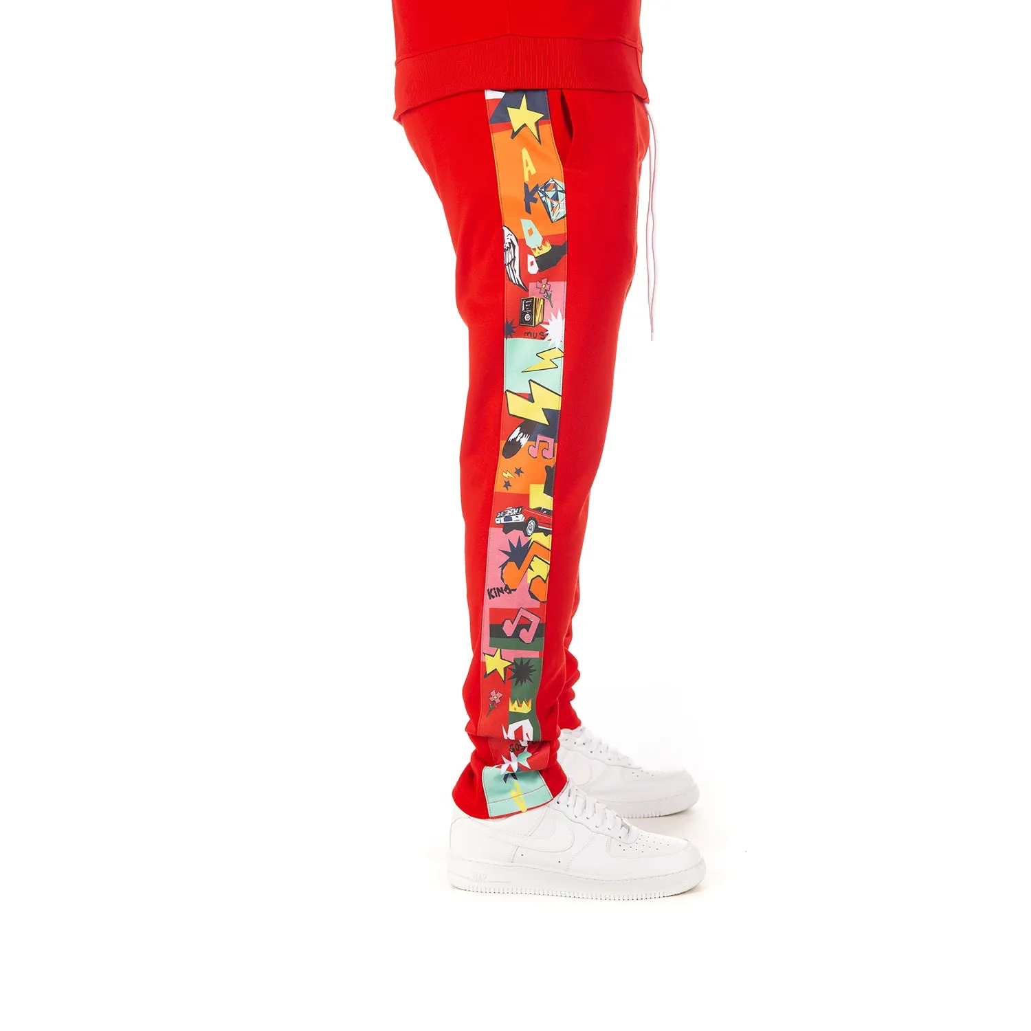 Akoo Mens Abstract Track Pant (Racing Red) sold by Akoo product image thumbnail 3
