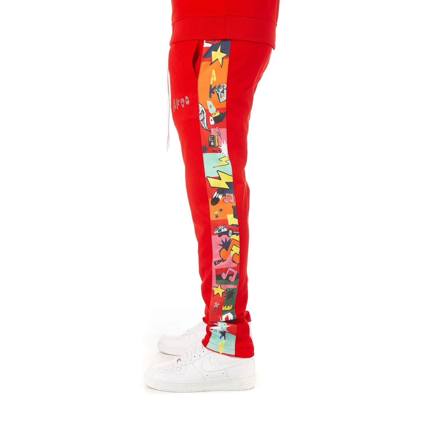 Akoo Mens Abstract Track Pant (Racing Red) sold by Akoo product image thumbnail 4