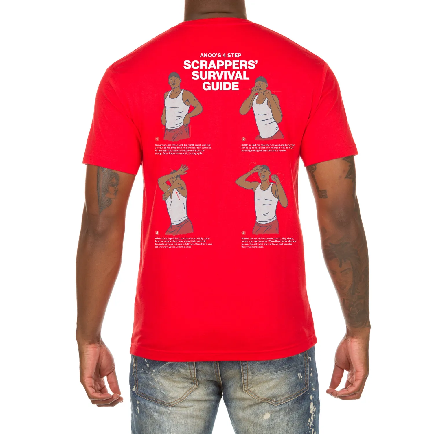 Survival Guide SS Tee (Red) sold by Akoo product image thumbnail 2
