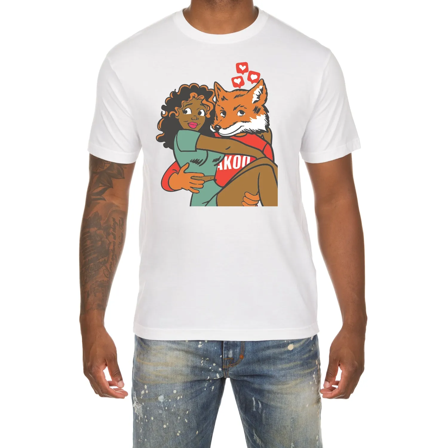Akoo Mens Real Love SS Tee (White) sold by Akoo