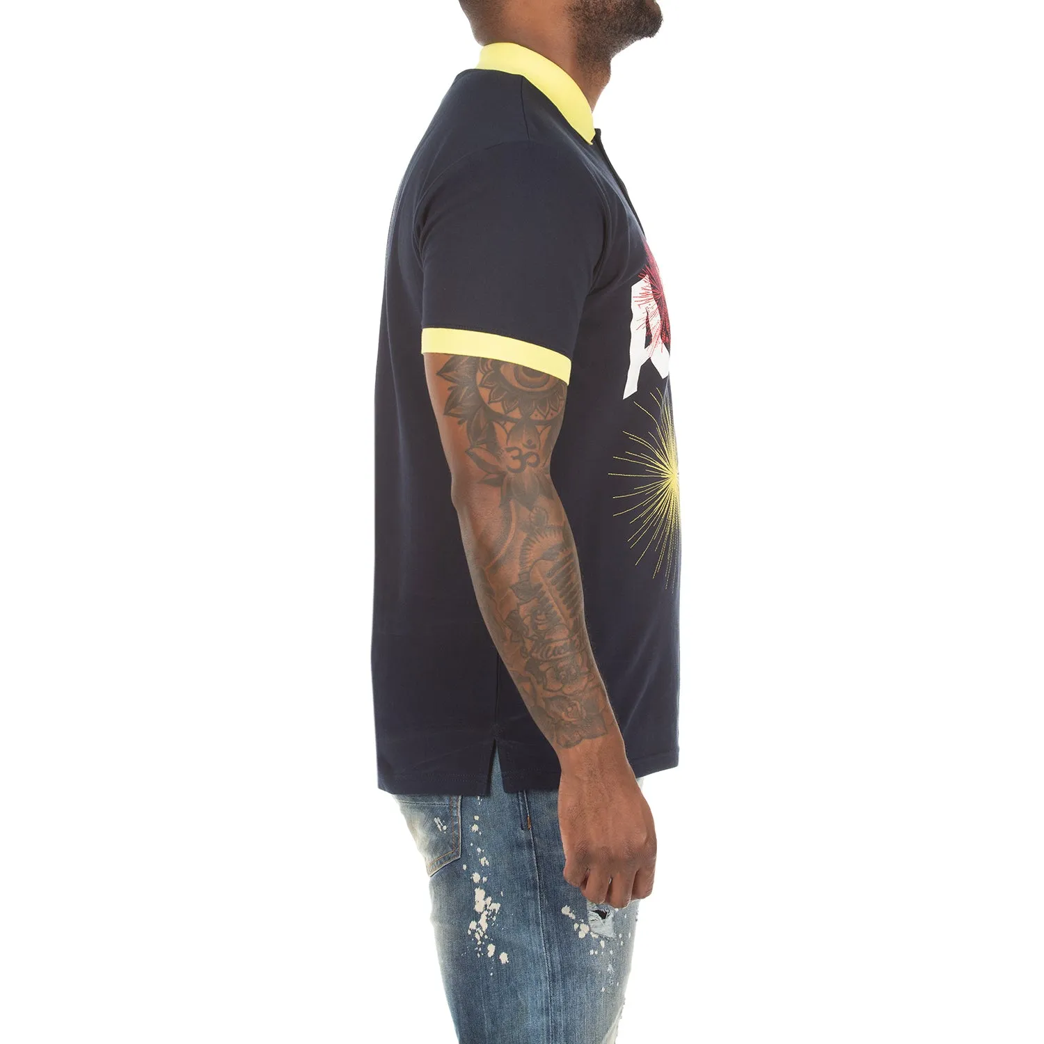 Akoo Mens Big Bang SS Polo (Navy Blazer) sold by Akoo product image thumbnail 4