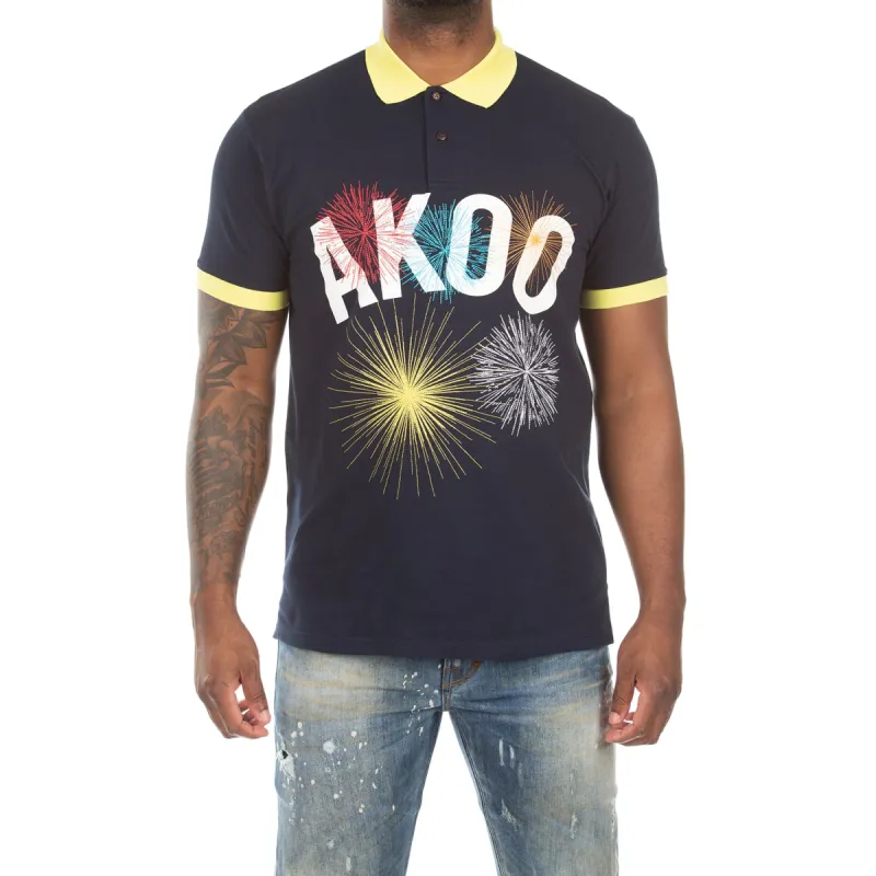 Akoo Mens Big Bang SS Polo (Navy Blazer) sold by Akoo