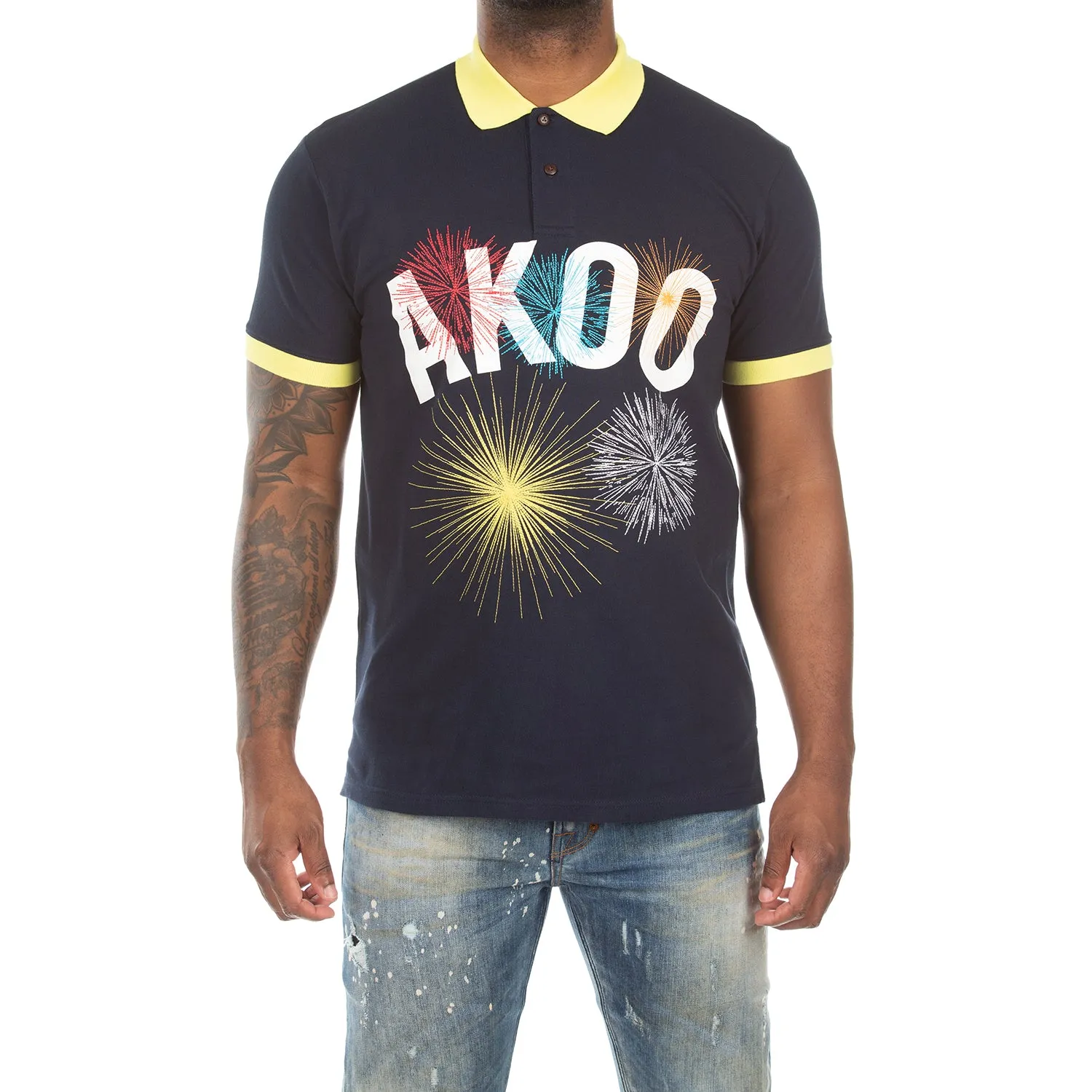 Akoo Mens Big Bang SS Polo (Navy Blazer) sold by Akoo