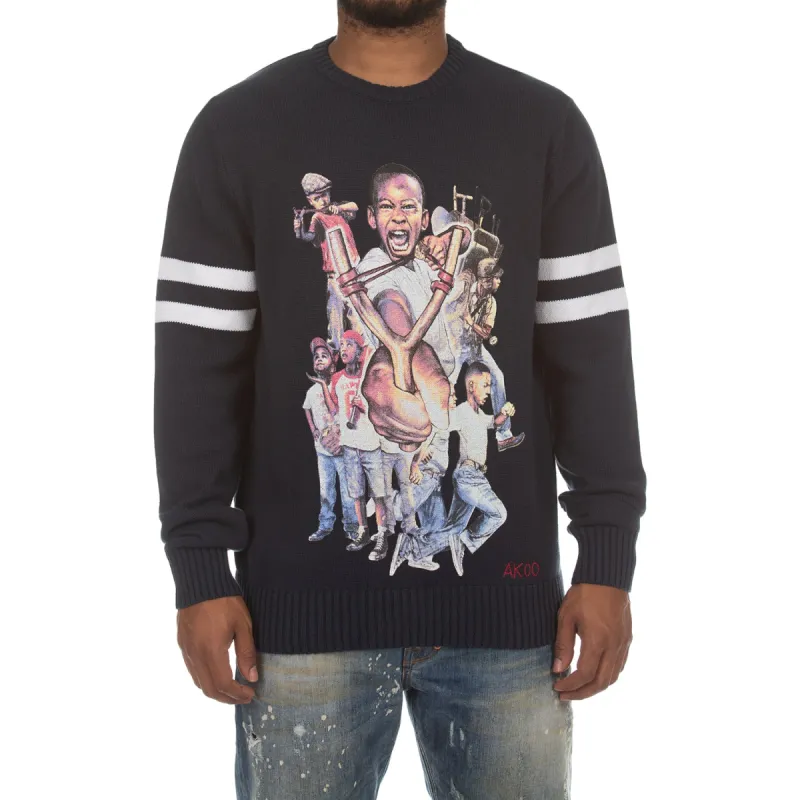 Akoo Mens Yung Kings Sweater (Navy) sold by Akoo