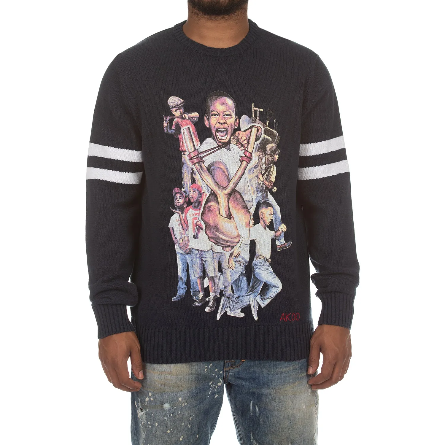 Akoo Mens Yung Kings Sweater (Navy) sold by Akoo