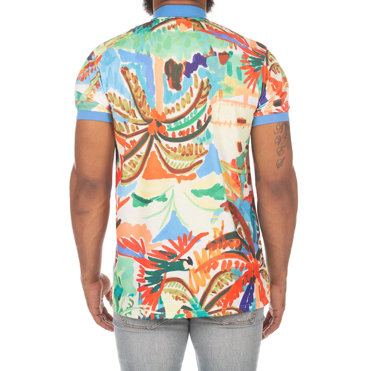 Akoo Mens Reef SS Polo (Azure Blue) sold by Akoo product image thumbnail 2