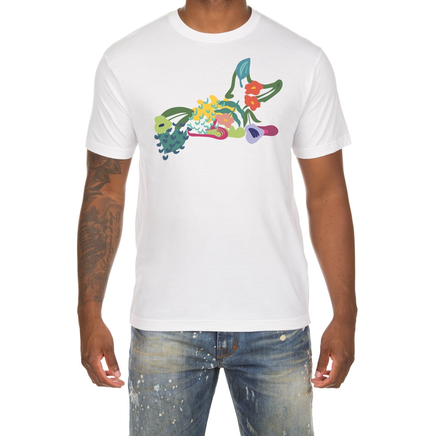 Akoo Mens Bloom SS Tee (White) sold by Akoo