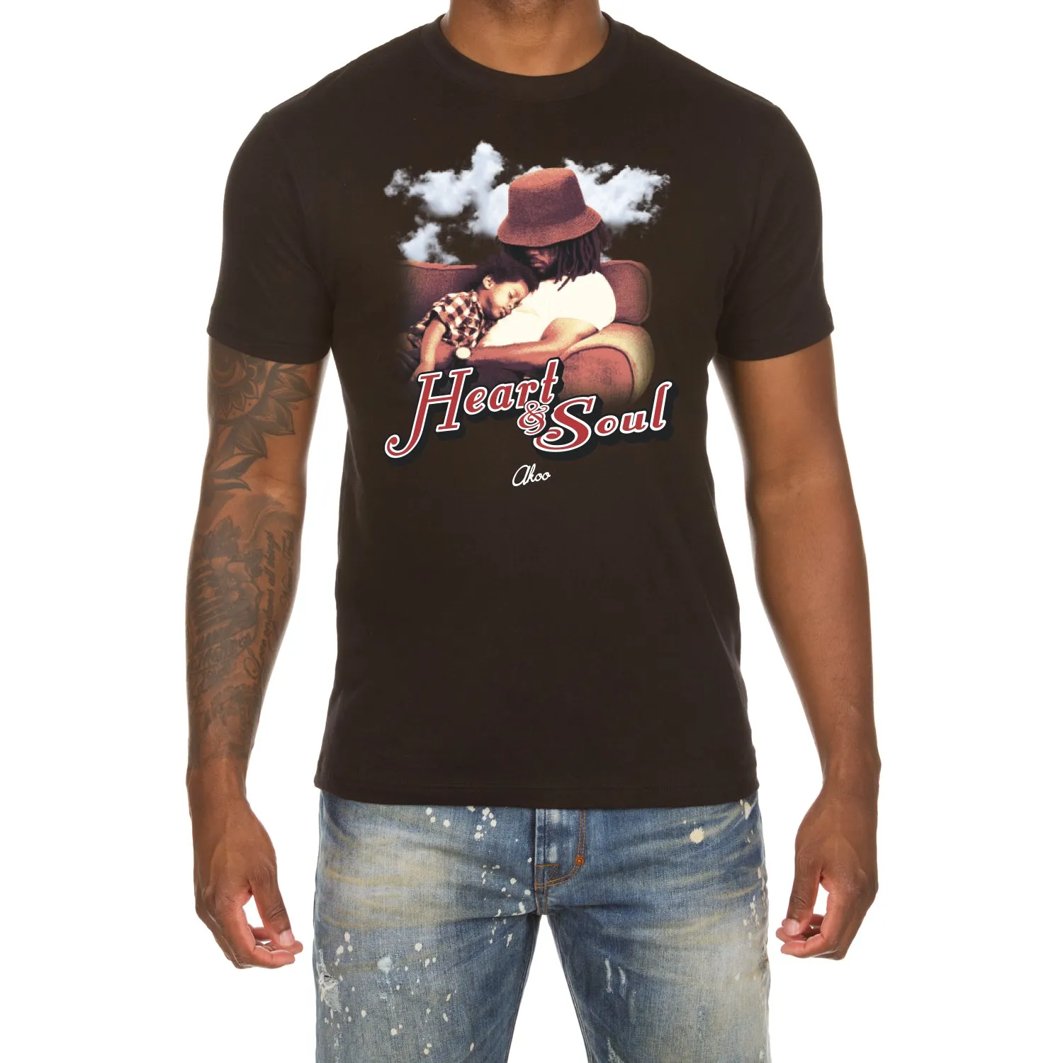 Akoo Mens Father Son SS Tee (Black) sold by Akoo