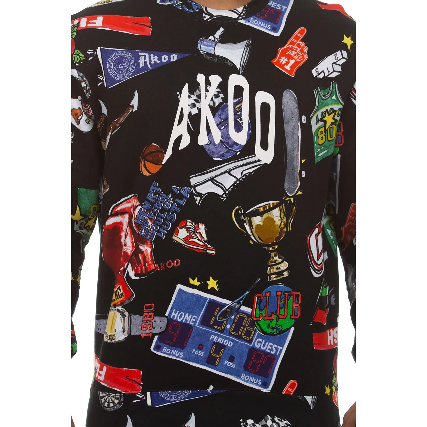 Akoo Mens Banner Crew (Black) sold by Akoo product image thumbnail 3