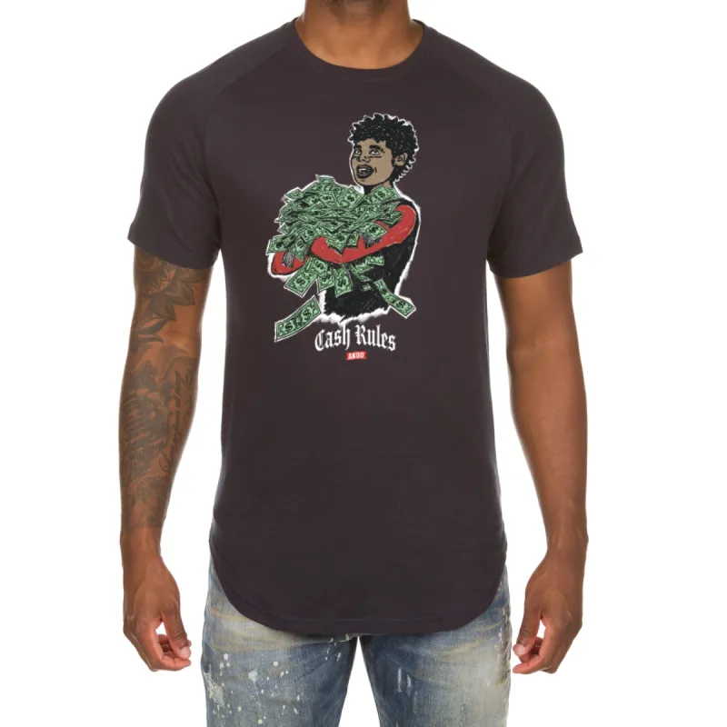 Akoo Mens Cash Rules Scoop Btm Tee (Navy Blazer) sold by Akoo