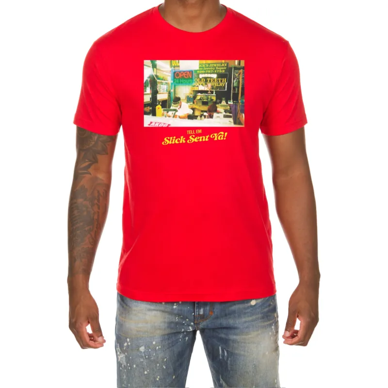 Slick Sent Ya SS Tee (Red) sold by Akoo