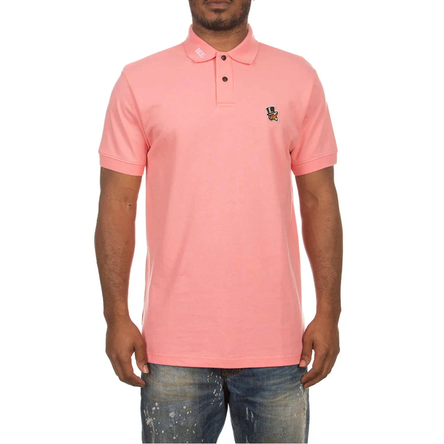 OG SS Polo (Geranium Pink) sold by Akoo