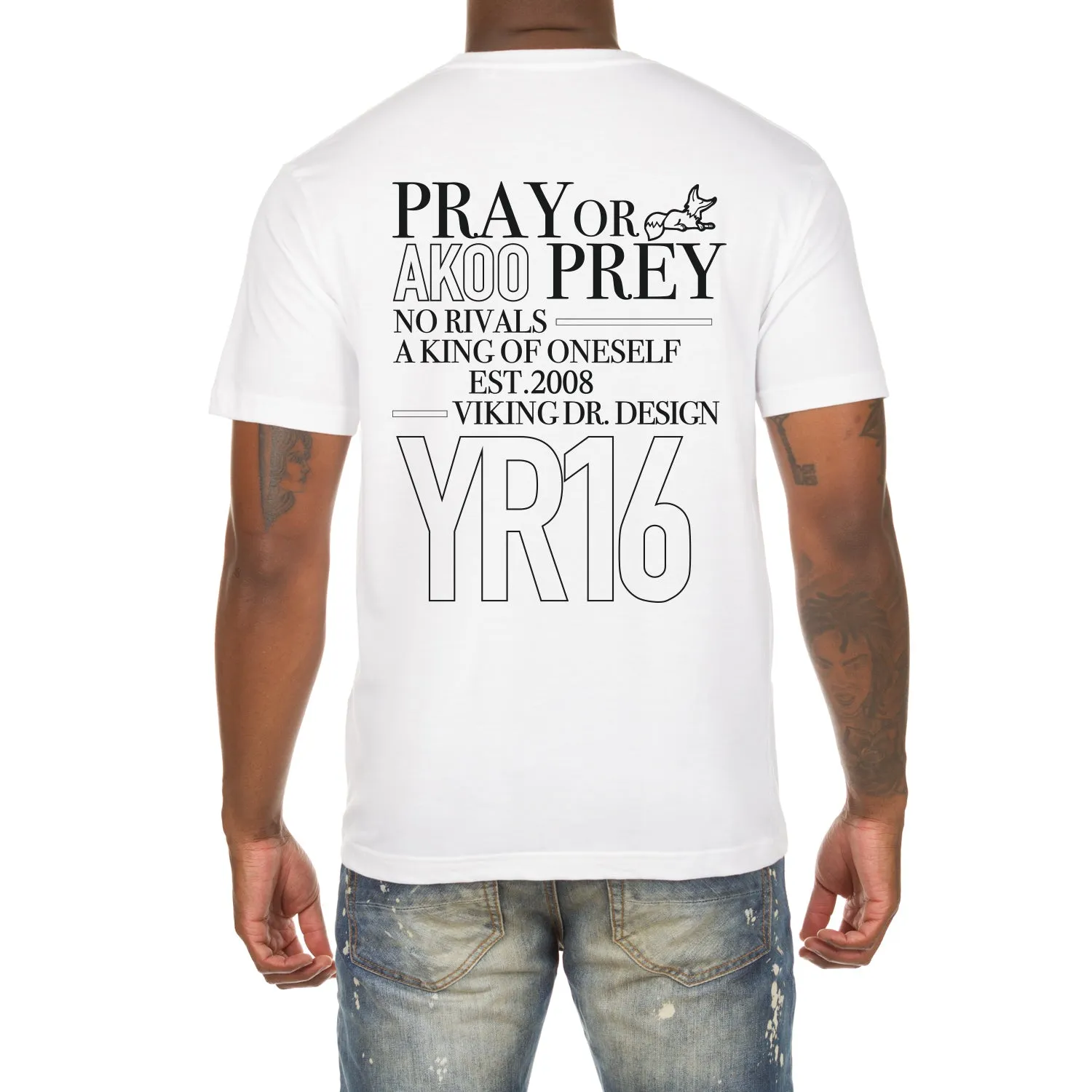 Duck Ya Head SS Tee (White) sold by Akoo product image thumbnail 4