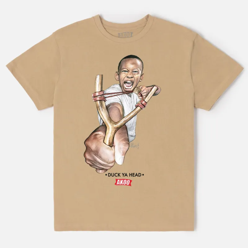 Duck Ya Head SS Tee (Sand) sold by Akoo