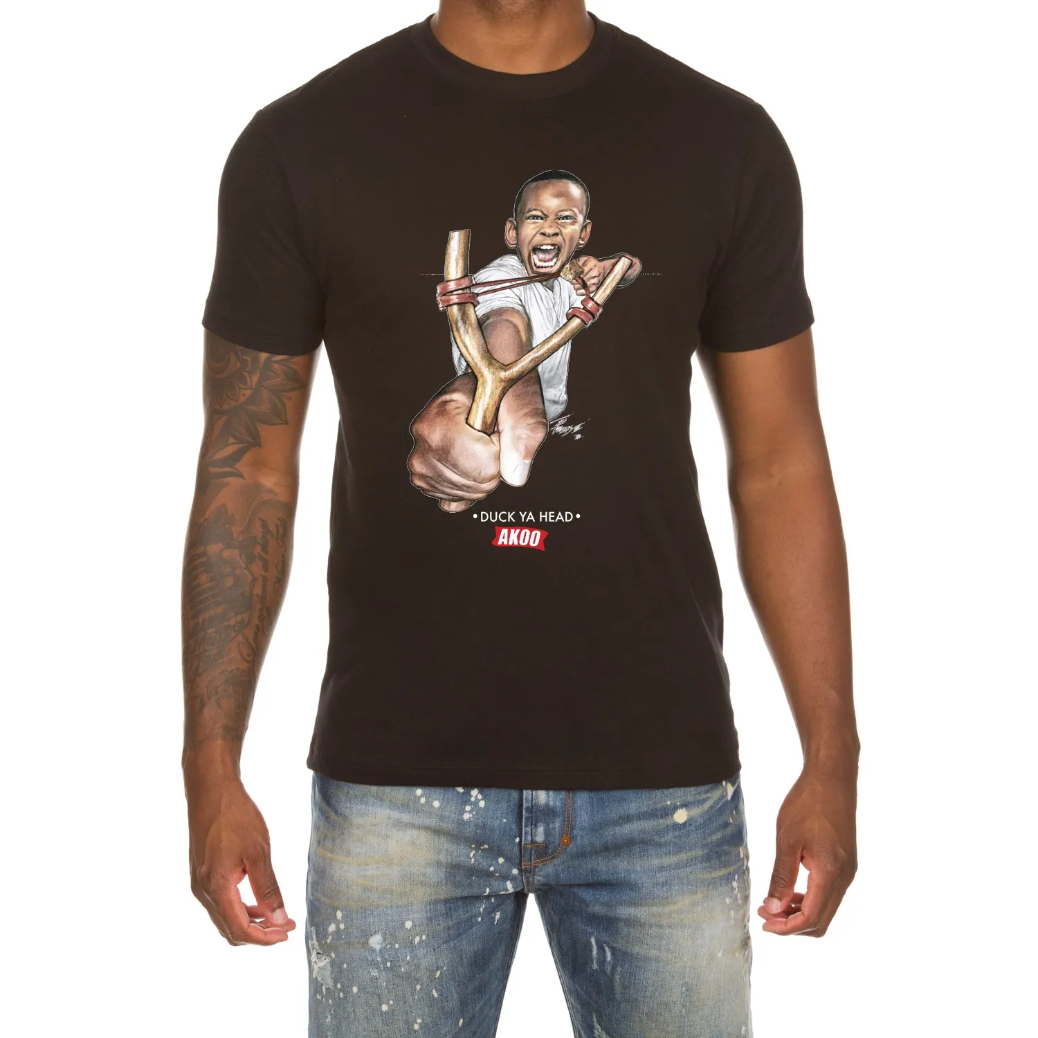Duck Ya Head SS Tee (Black) sold by Akoo product image thumbnail 3