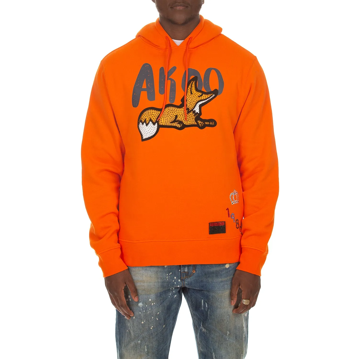 Ornate Snobby Hoodie (Red Orange) sold by Akoo