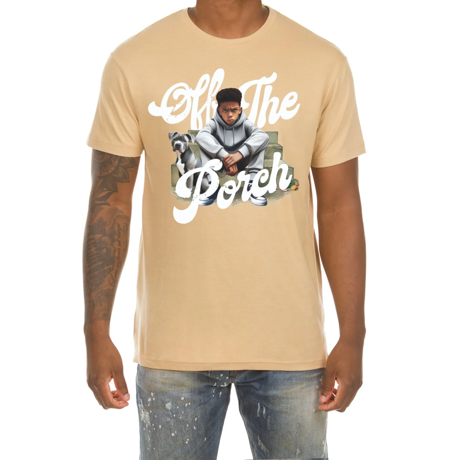 Off the Porch SS Tee (Sand) sold by Akoo product image thumbnail 2