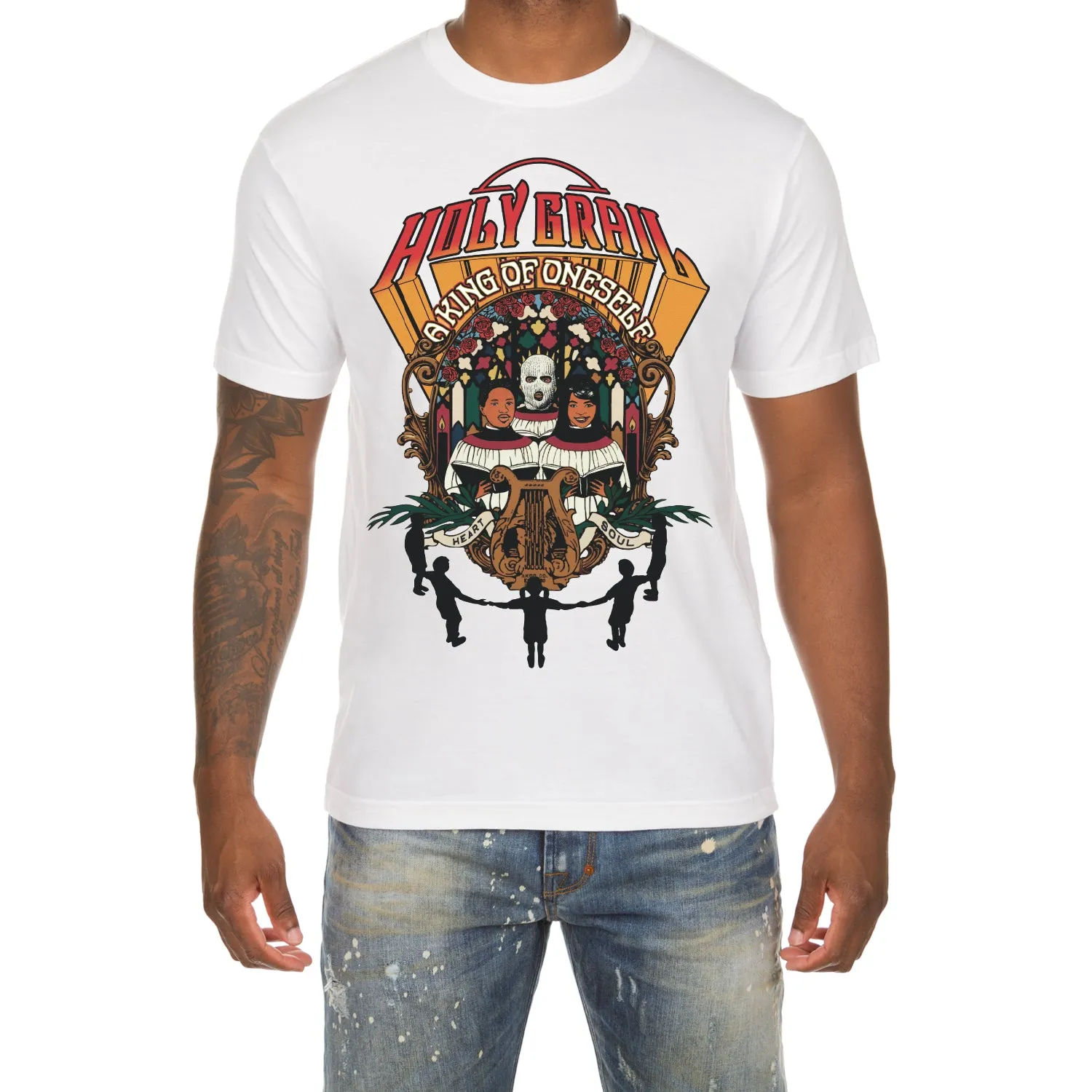 Holy Grail SS Tee (White) sold by Akoo product image thumbnail 2