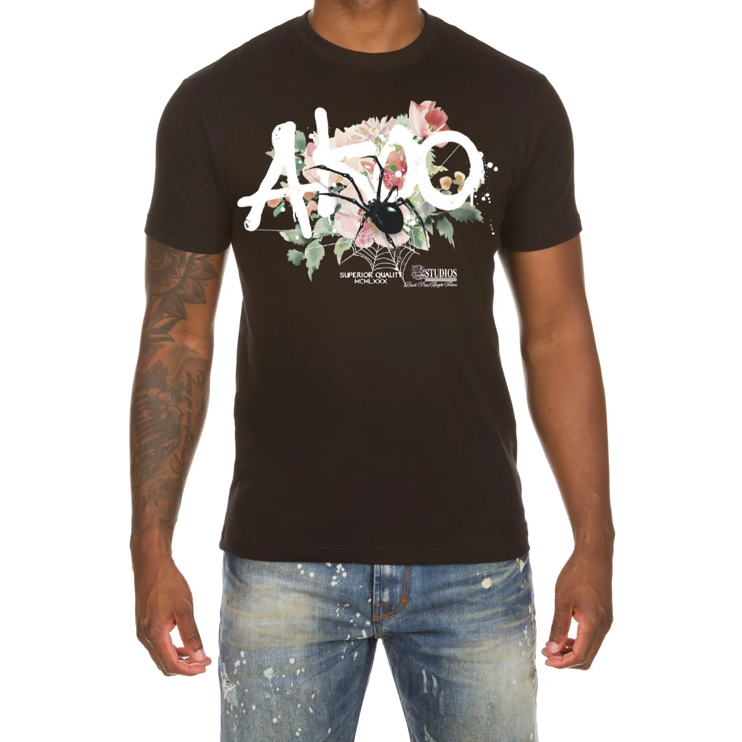 Bouquet SS Tee (Black) sold by Akoo product image thumbnail 2