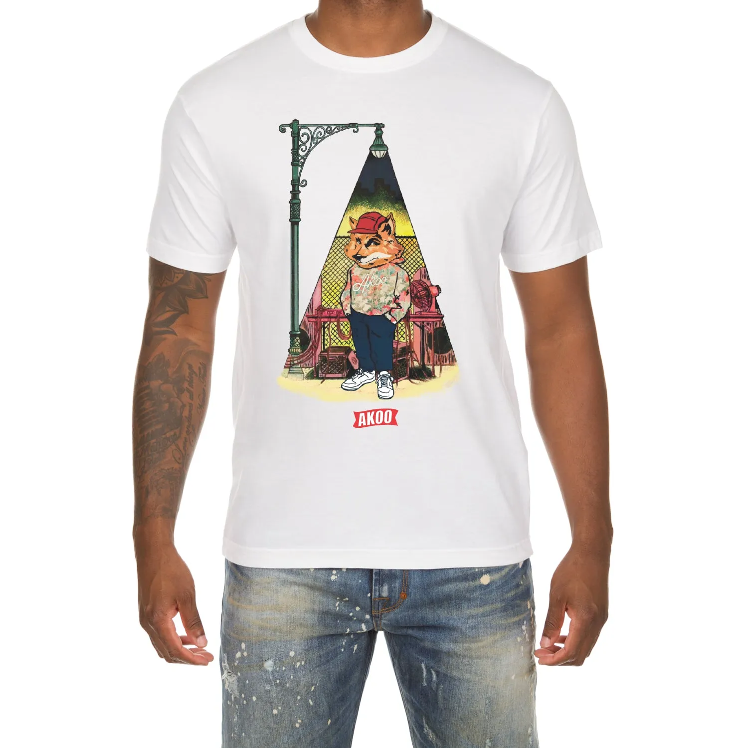 Block Party SS Tee (White) sold by Akoo product image thumbnail 2