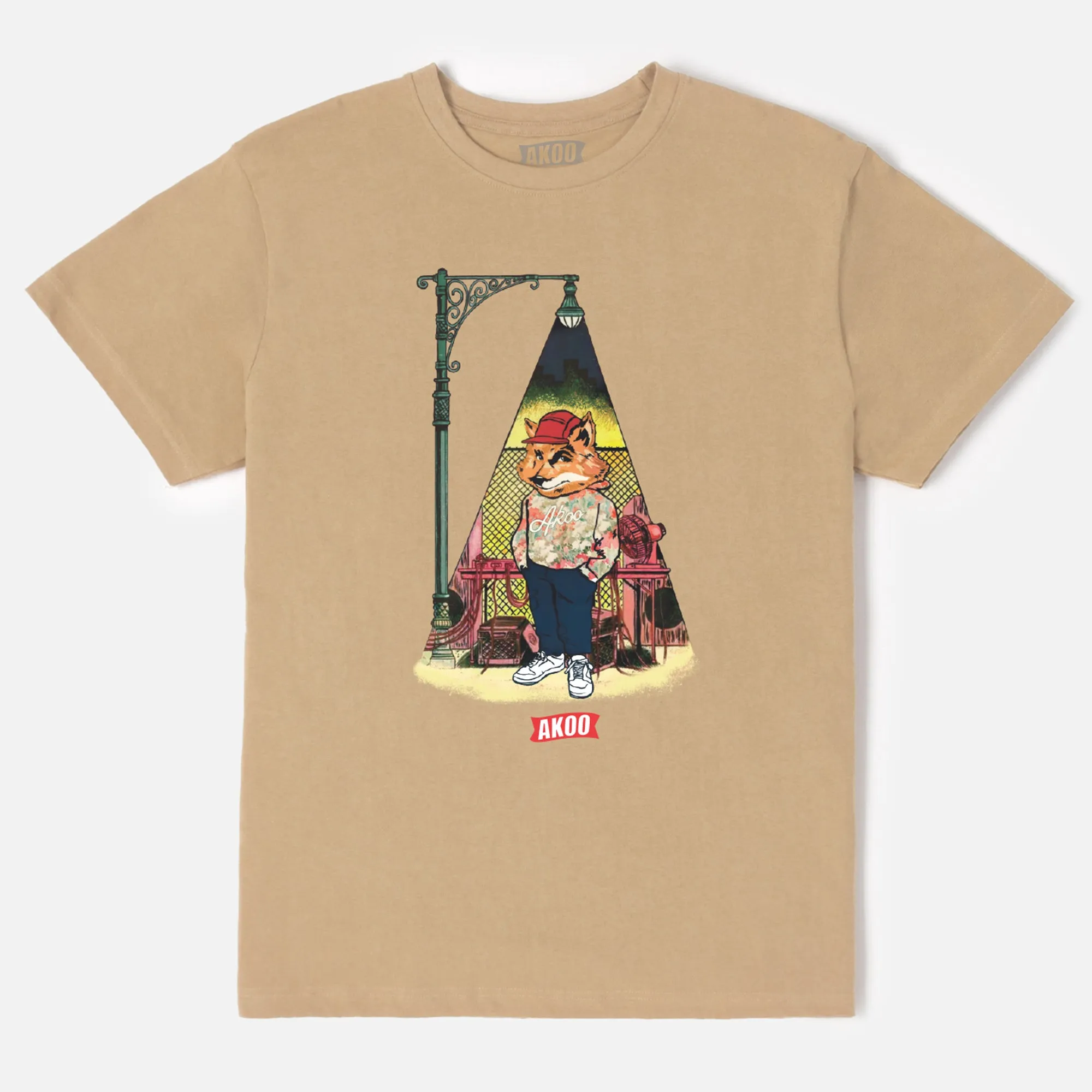 Block Party SS Tee (Sand) sold by Akoo